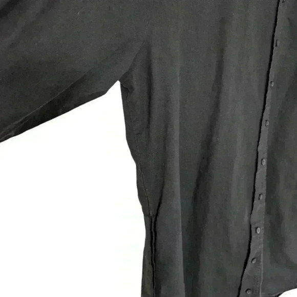 Onia Standard Long Sleeve Linen Blend Shirt Button Down Black Men's size Small - Picture 6 of 15